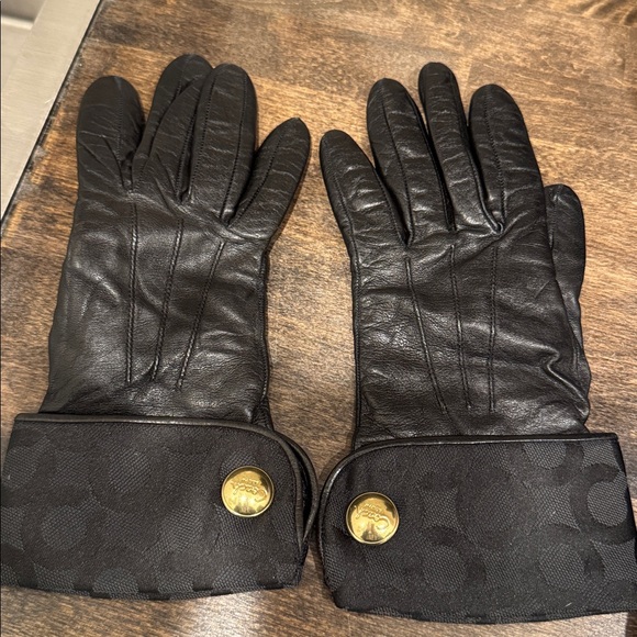 Coach Leather Gloves Woman’s - Picture 3 of 6